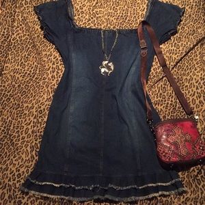 Denim Off-Shoulder Dress